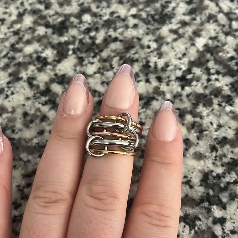 Elegant Silver and Gold Women's Ring